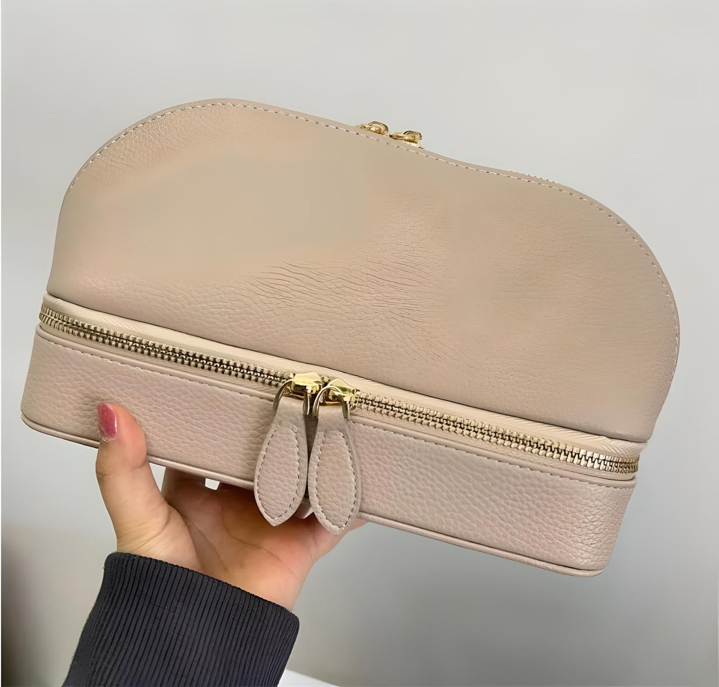 Leather Look Travel Shell Bag