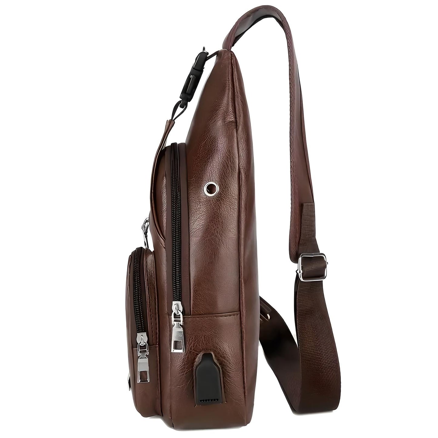 Classy Leather Look Anti-Theft Crossbody Bag