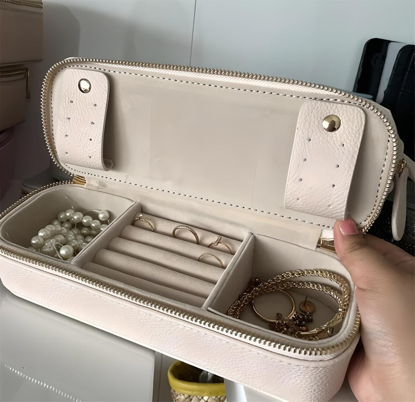 Leather Look Travel Shell Bag