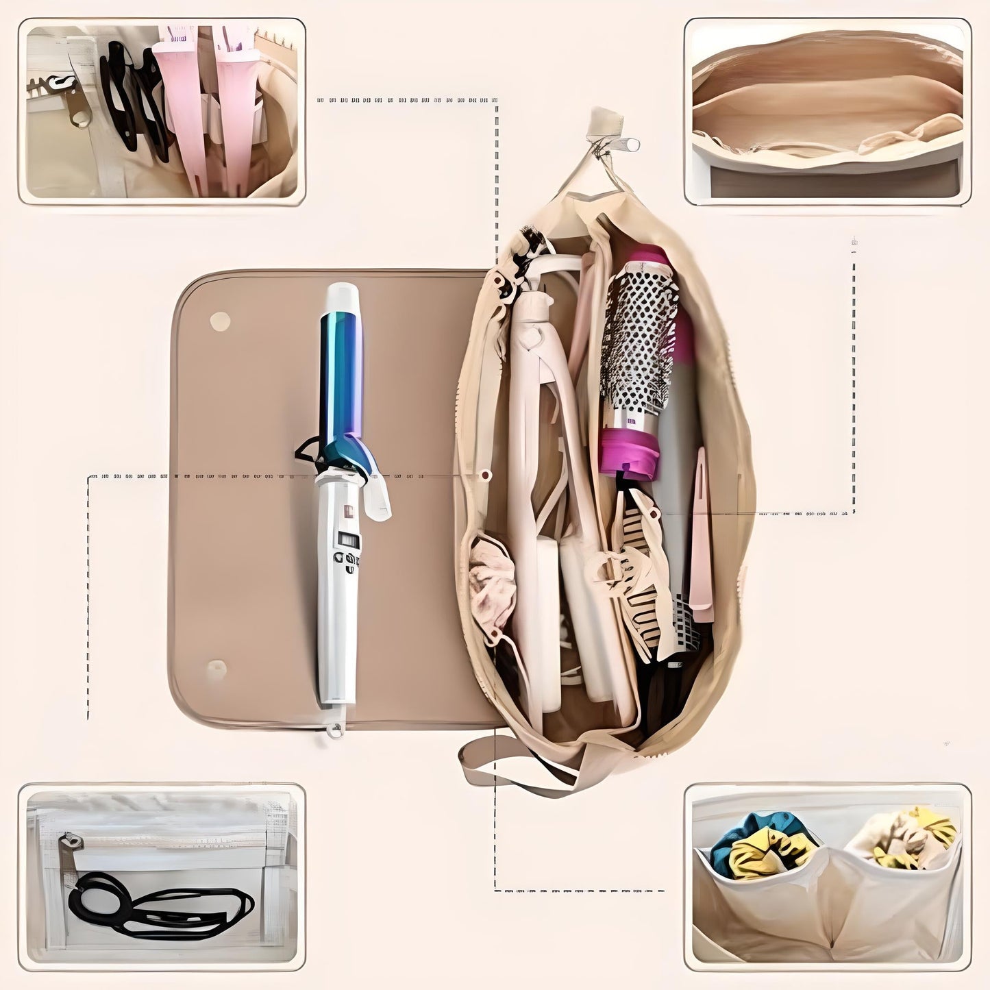 Heat-Proof Hair Accessory Bag