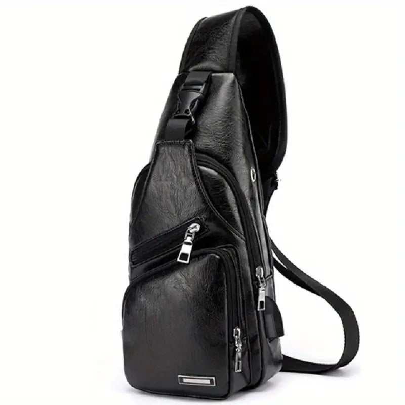 Classy Leather Look Anti-Theft Crossbody Bag