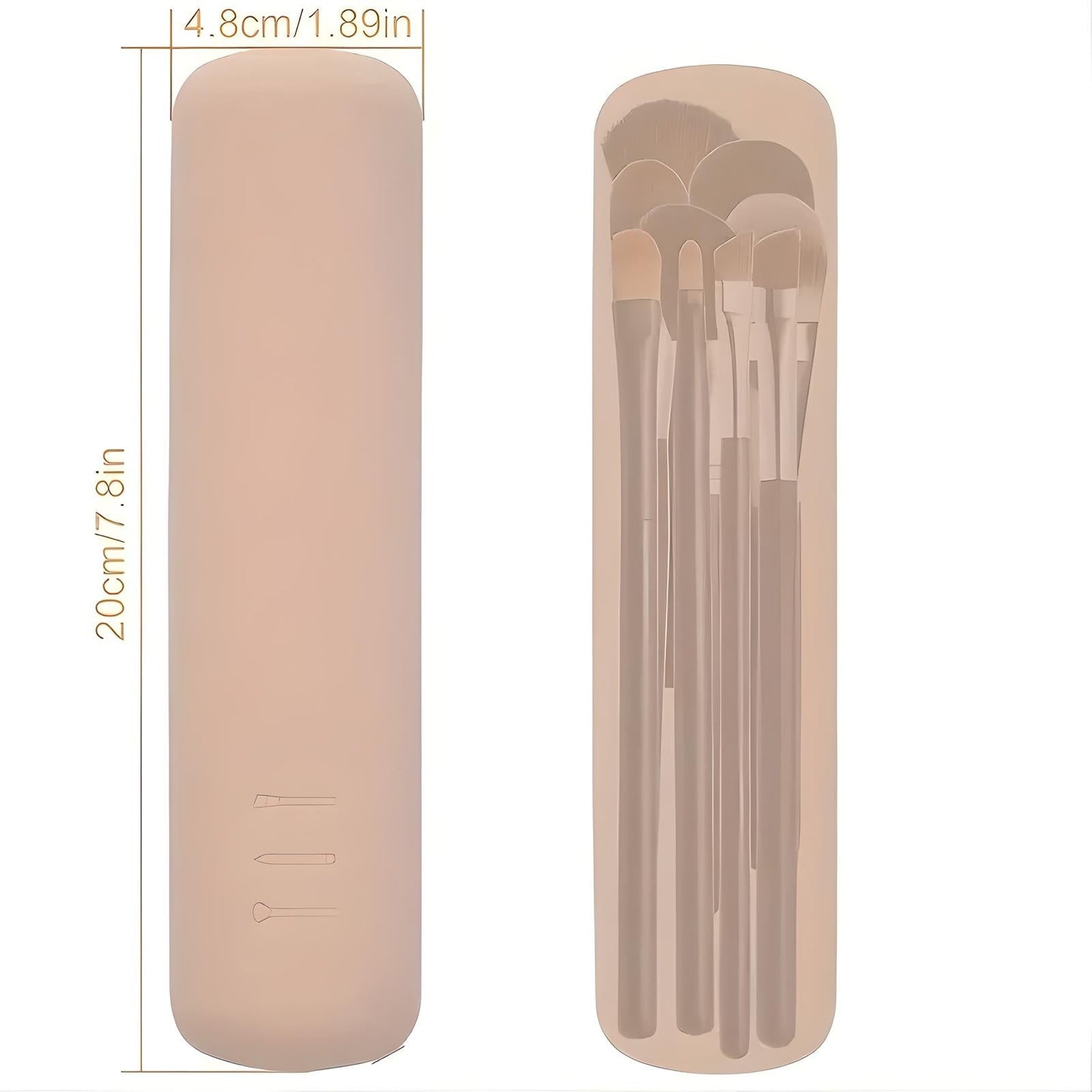 3pc Makeup Brush Cases