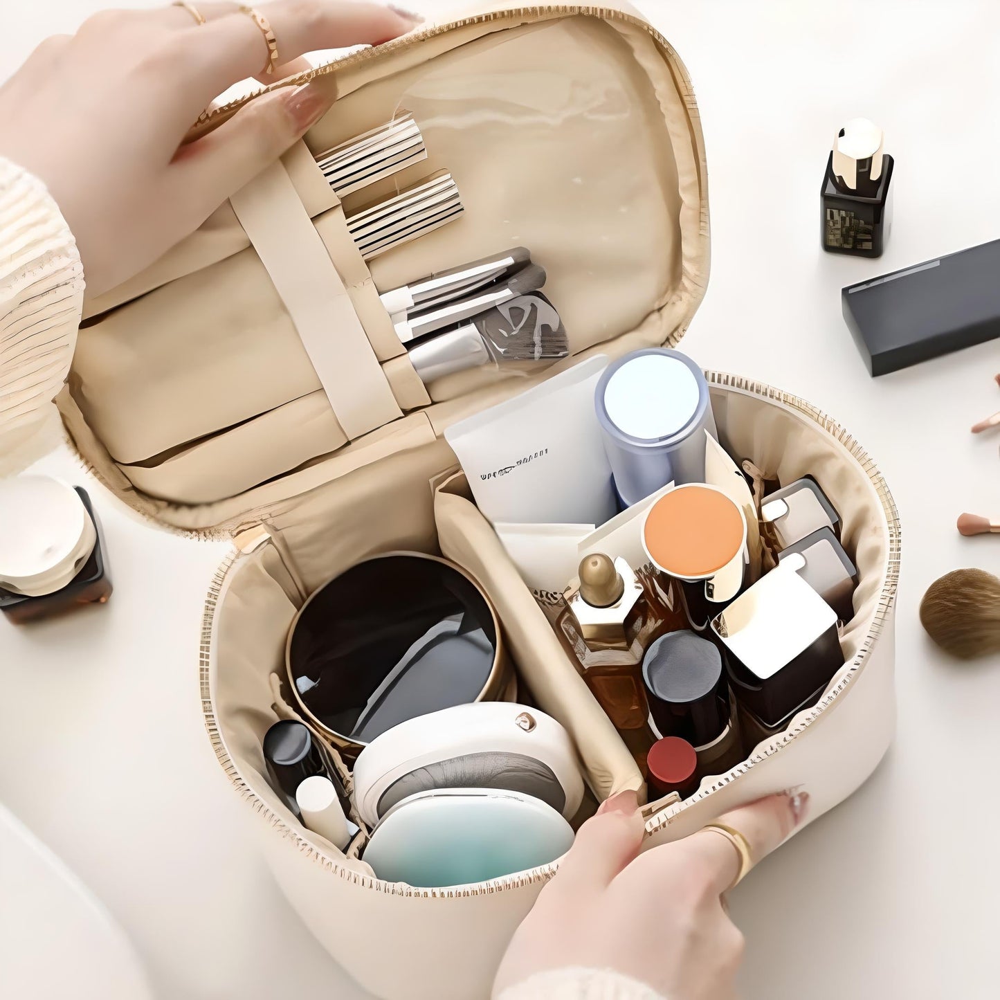 Leather Look Cosmetics Case