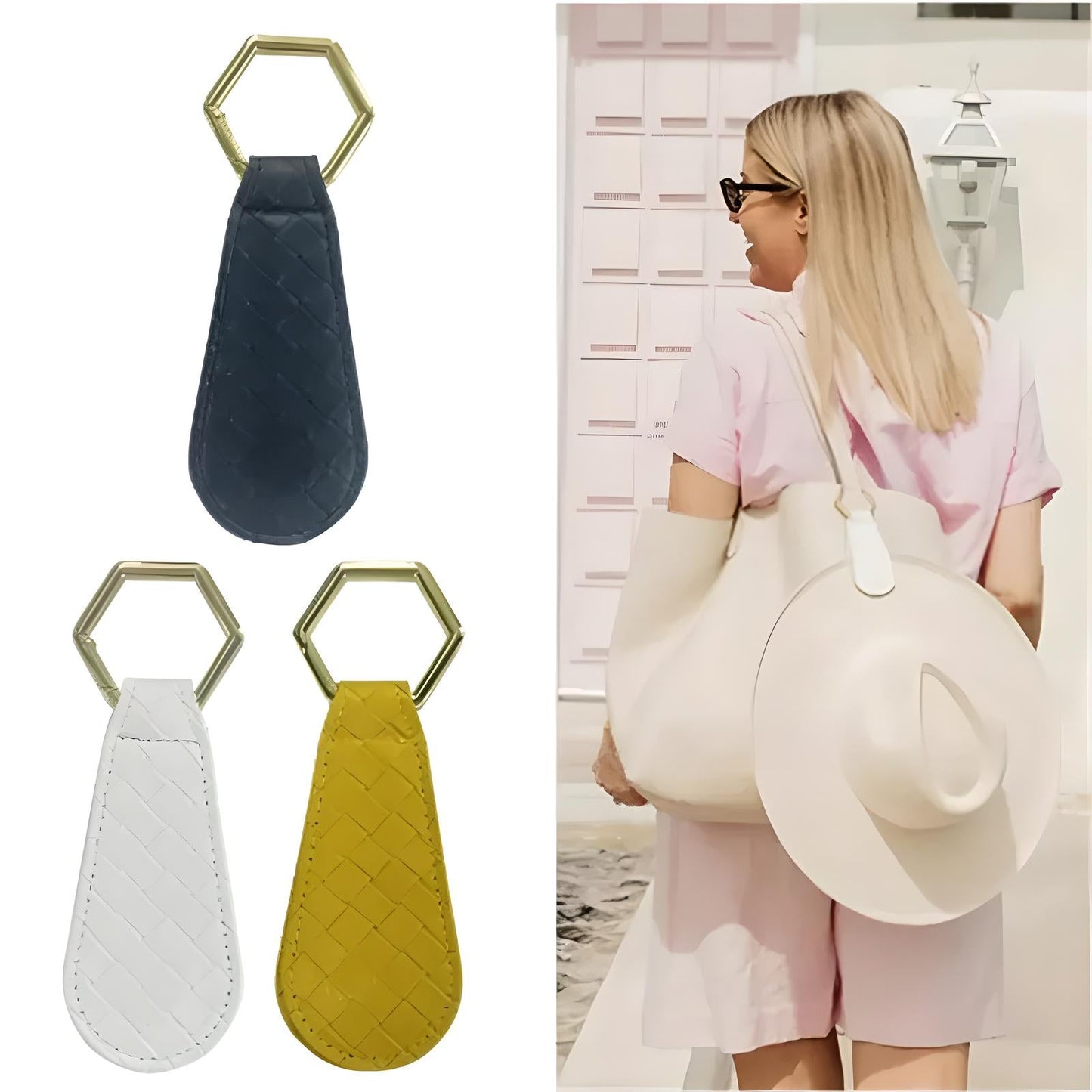 Leather Look Hat Clip