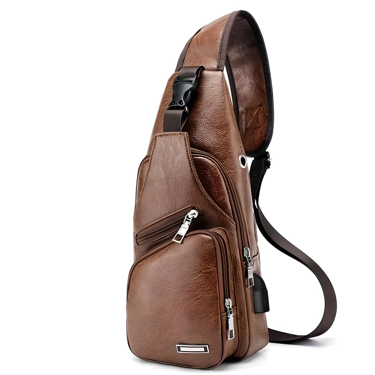 Classy Leather Look Anti-Theft Crossbody Bag