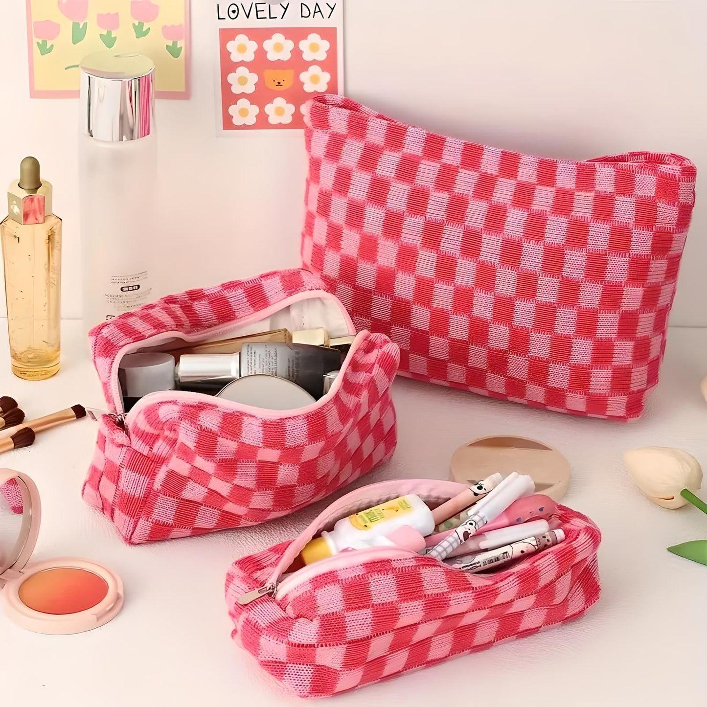 3-Piece Cosmetic Bag Set