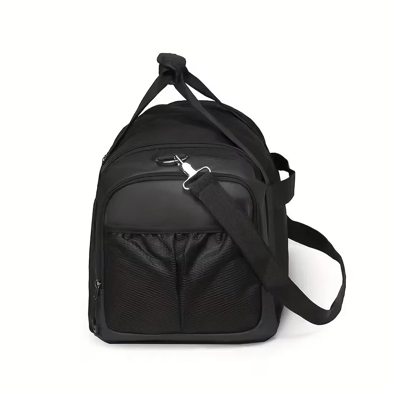 Duffel Bag with Side Pocket and Shoulder Strap