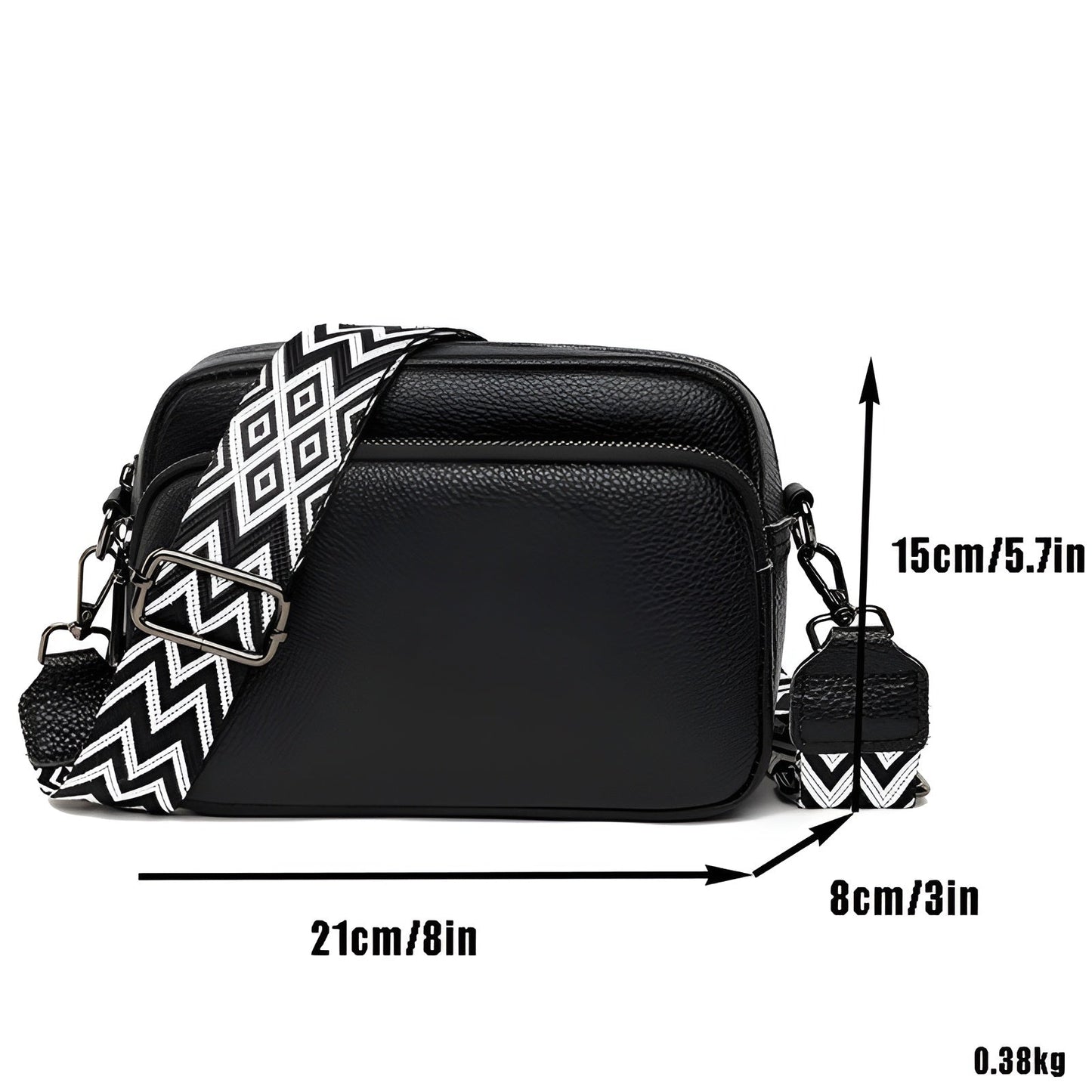 Chic Leather Look Crossbody Bag