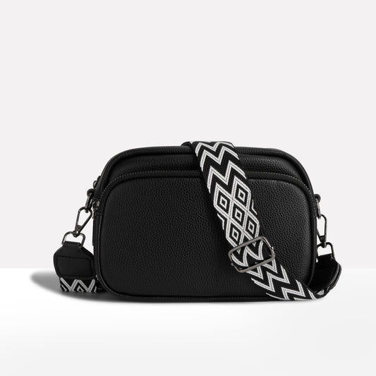 Chic Leather Look Crossbody Bag