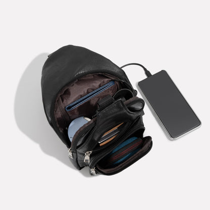 Classy Leather Look Anti-Theft Crossbody Bag