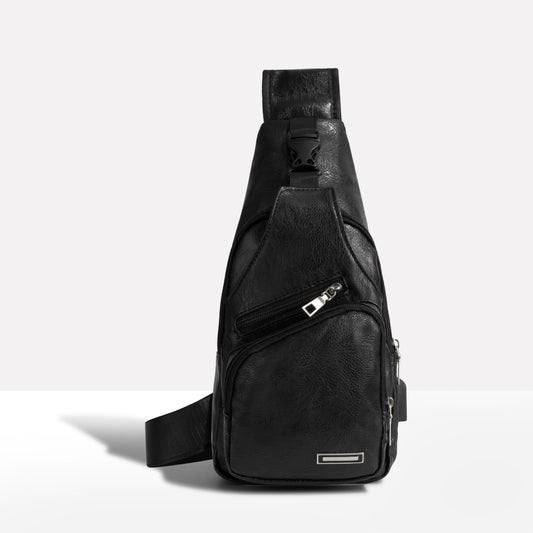 Classy Leather Look Anti-Theft Crossbody Bag