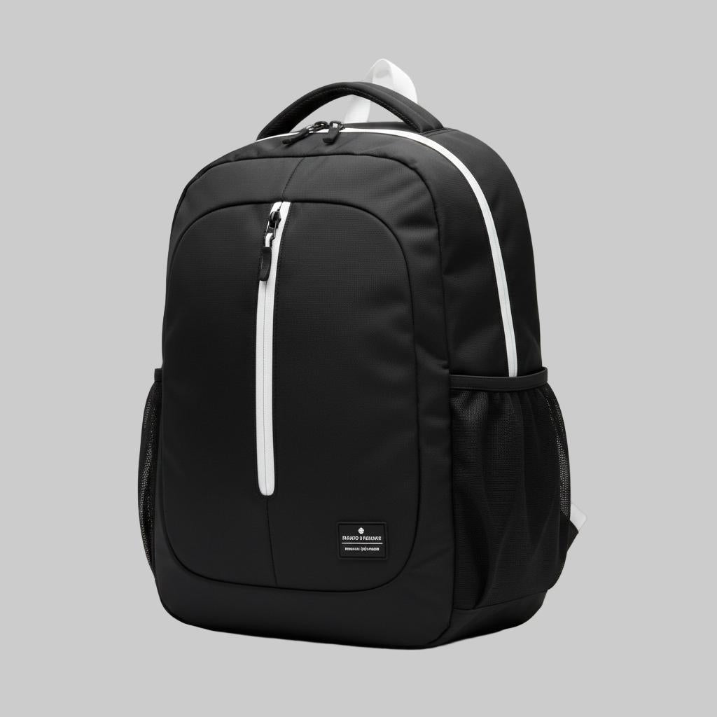 Backpack with Mesh Side Pockets and Front Zip