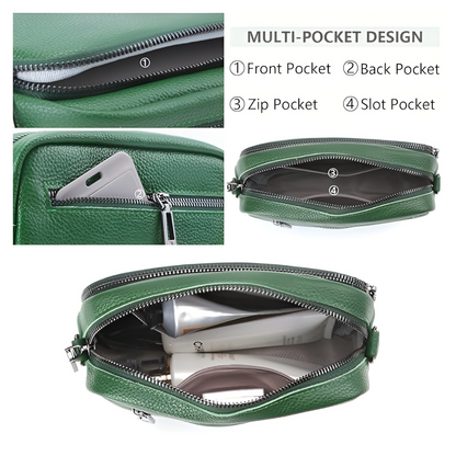 Chic Leather Look Crossbody Bag