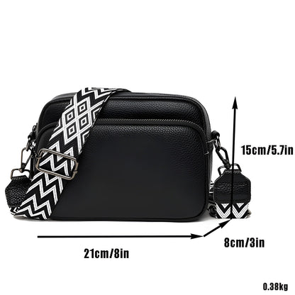 Chic Leather Look Crossbody Bag